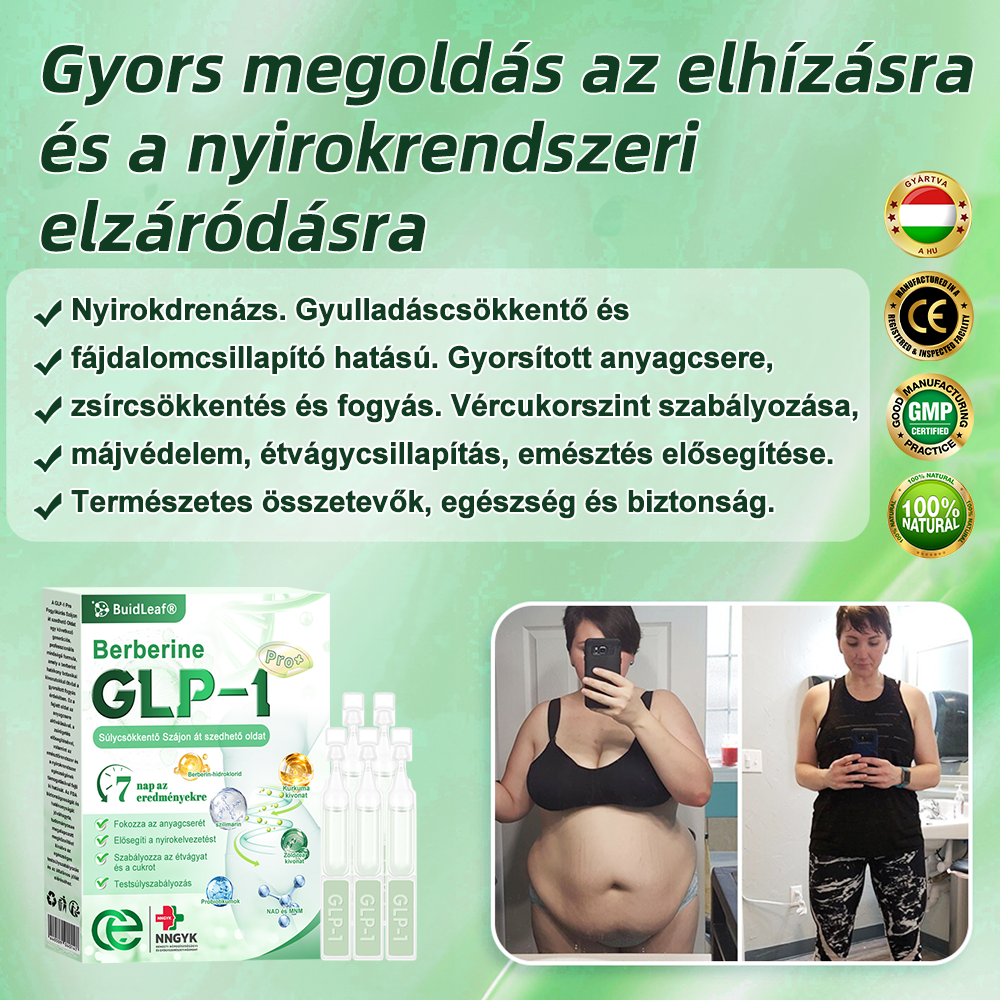đč Klinikai kutatĂĄsokkal igazolt | A BuildLeafÂź Berberine GLP-1 Pro SĂșlycsökkentĆ SzĂĄjon ĂĄt szedhetĆ oldat segĂthet a makacs sĂșlytöbblet, anyagcsere- Ă©s energiaproblĂ©mĂĄk kezelĂ©sĂ©ben, tĂĄmogatva a jobb közĂ©rzetet Ă©s vitalitĂĄst