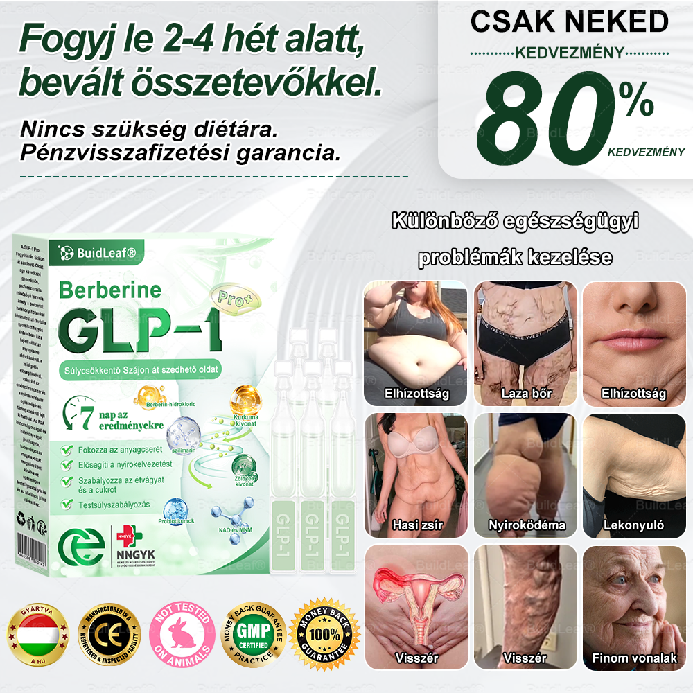 🌹 Klinikai kutatásokkal igazolt | A BuildLeaf® Berberine GLP-1 Pro Súlycsökkentő Szájon át szedhető oldat segíthet a makacs súlytöbblet, anyagcsere- és energiaproblémák kezelésében, támogatva a jobb közérzetet és vitalitást